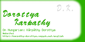 dorottya karpathy business card
